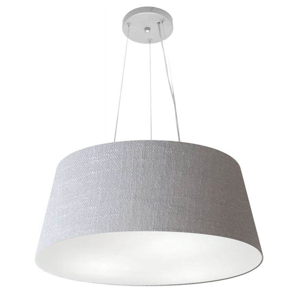 Pendente Cone Md-4062 Cúpula em Tecido 25-60x50cm Rústico Cinza - Bivolt Pendente Cone Md-4062 Cúpula em Tecido 25-60x50cm Rústico Cinza - Bivolt
