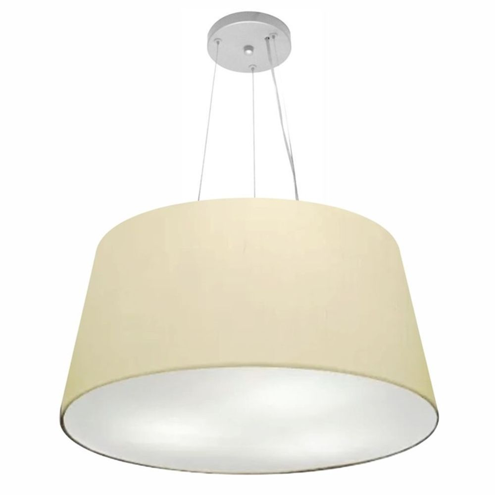 Pendente Cone Md-4063 Cúpula em Tecido 30-60x50cm Algodão Crú - Bivolt Pendente Cone Md-4063 Cúpula em Tecido 30-60x50cm Algodão Crú - Bivolt
