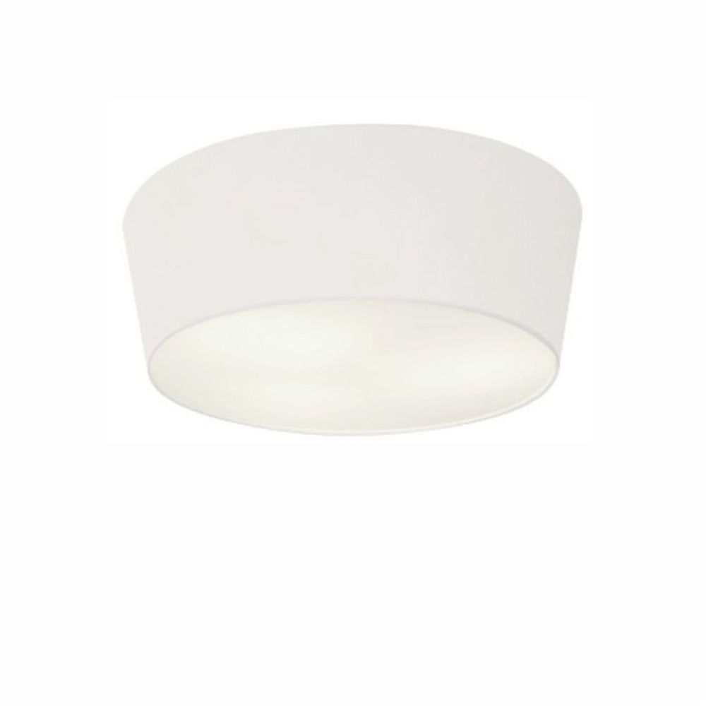 Plafon Cone Md-3003 Cúpula em Tecido 12/40x35cm Branco - Bivolt