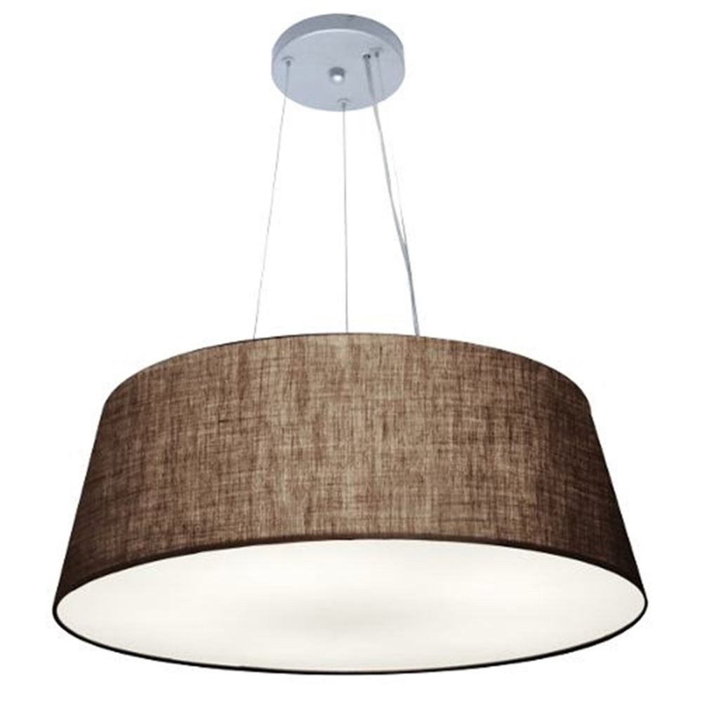 Pendente Cone Md-4072 Cúpula em Tecido 30-80x65cm Café - Bivolt Pendente Cone Md-4072 Cúpula em Tecido 30-80x65cm Café - Bivolt