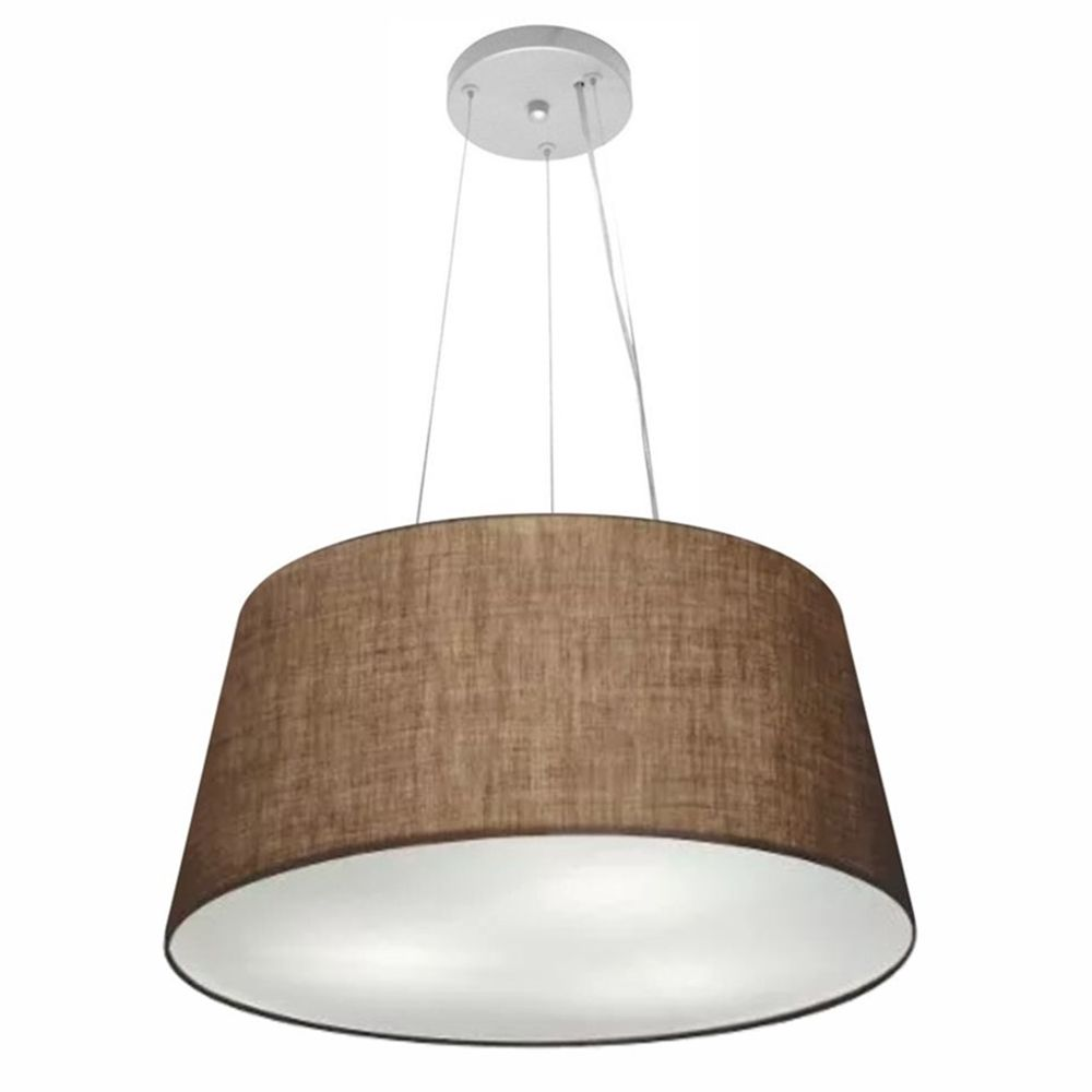 Pendente Cone Md-4048 Cúpula em Tecido 21-50x40cm Café - Bivolt Pendente Cone Md-4048 Cúpula em Tecido 21-50x40cm Café - Bivolt