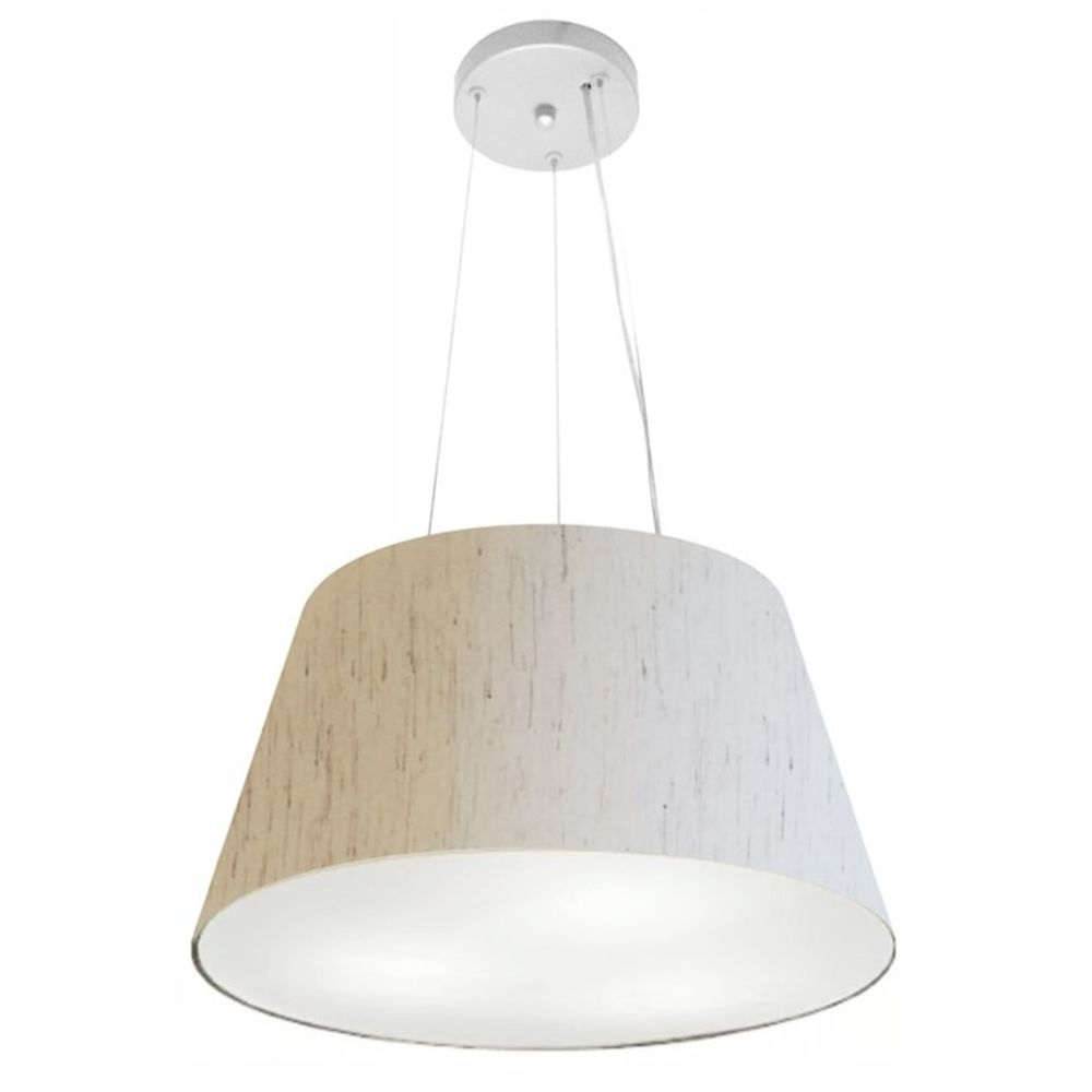 Pendente Cone Md-4001 Cúpula em Tecido 21-40x30cm Linho Bege - Bivolt Pendente Cone Md-4001 Cúpula em Tecido 21-40x30cm Linho Bege - Bivolt