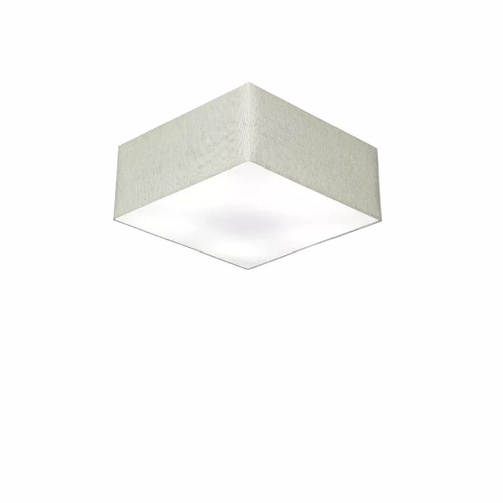 Plafon Quadrado Md-3000 Cúpula em Tecido 12/25x25cm Rústico Cinza - Bivolt Plafon Quadrado Md-3000 Cúpula em Tecido 12/25x25cm Rústico Cinza - Bivolt