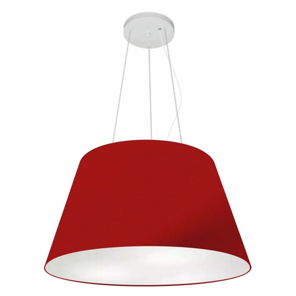 Pendente Cone Md-4141 Cúpula em Tecido 30-50x35cm Bordô - Bivolt Pendente Cone Md-4141 Cúpula em Tecido 30-50x35cm Bordô - Bivolt
