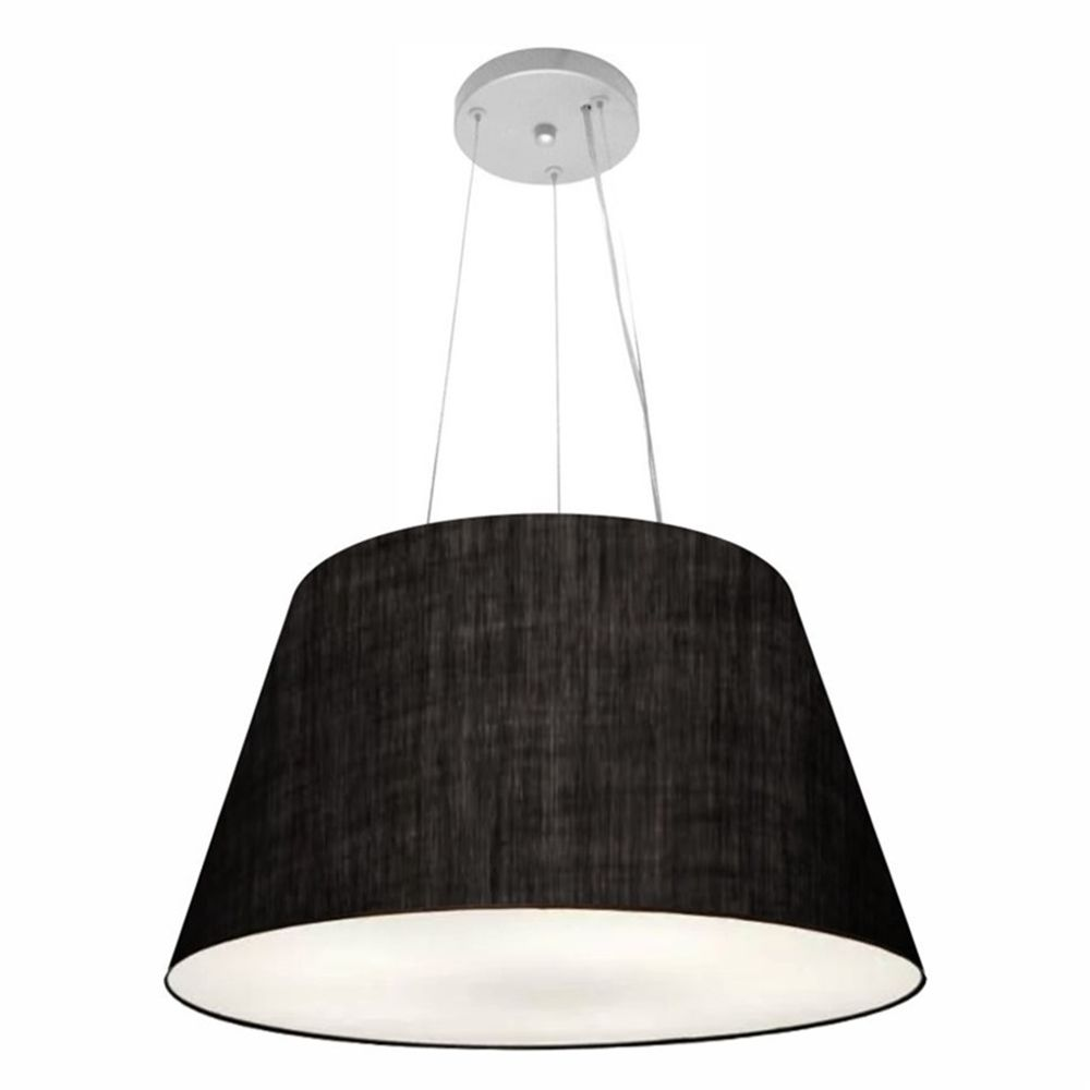 Pendente Cone Md-4141 Cúpula em Tecido 30-50x35cm Preto - Bivolt Pendente Cone Md-4141 Cúpula em Tecido 30-50x35cm Preto - Bivolt