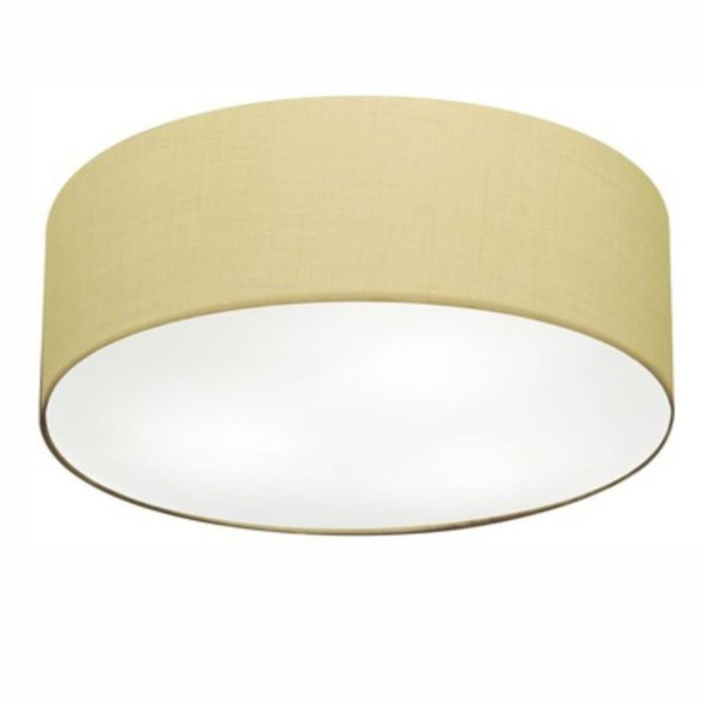 Plafon Cilíndrico Md-3057 Cúpula em Tecido 55x15cm Algodão Crú - Bivolt Plafon Cilíndrico Md-3057 Cúpula em Tecido 55x15cm Algodão Crú - Bivolt
