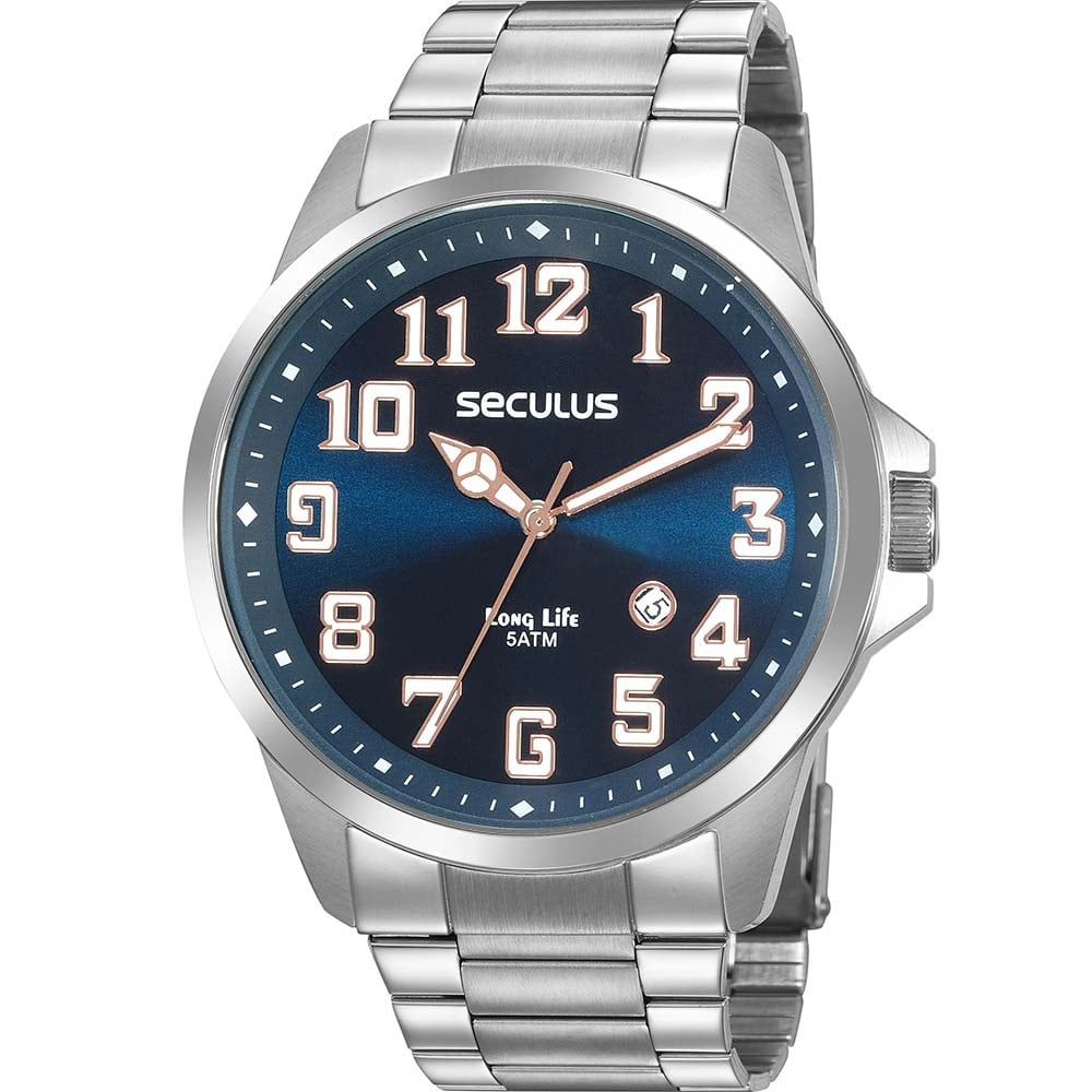 Relógio Seculus Masculino Long Life 20929G0SVNA2