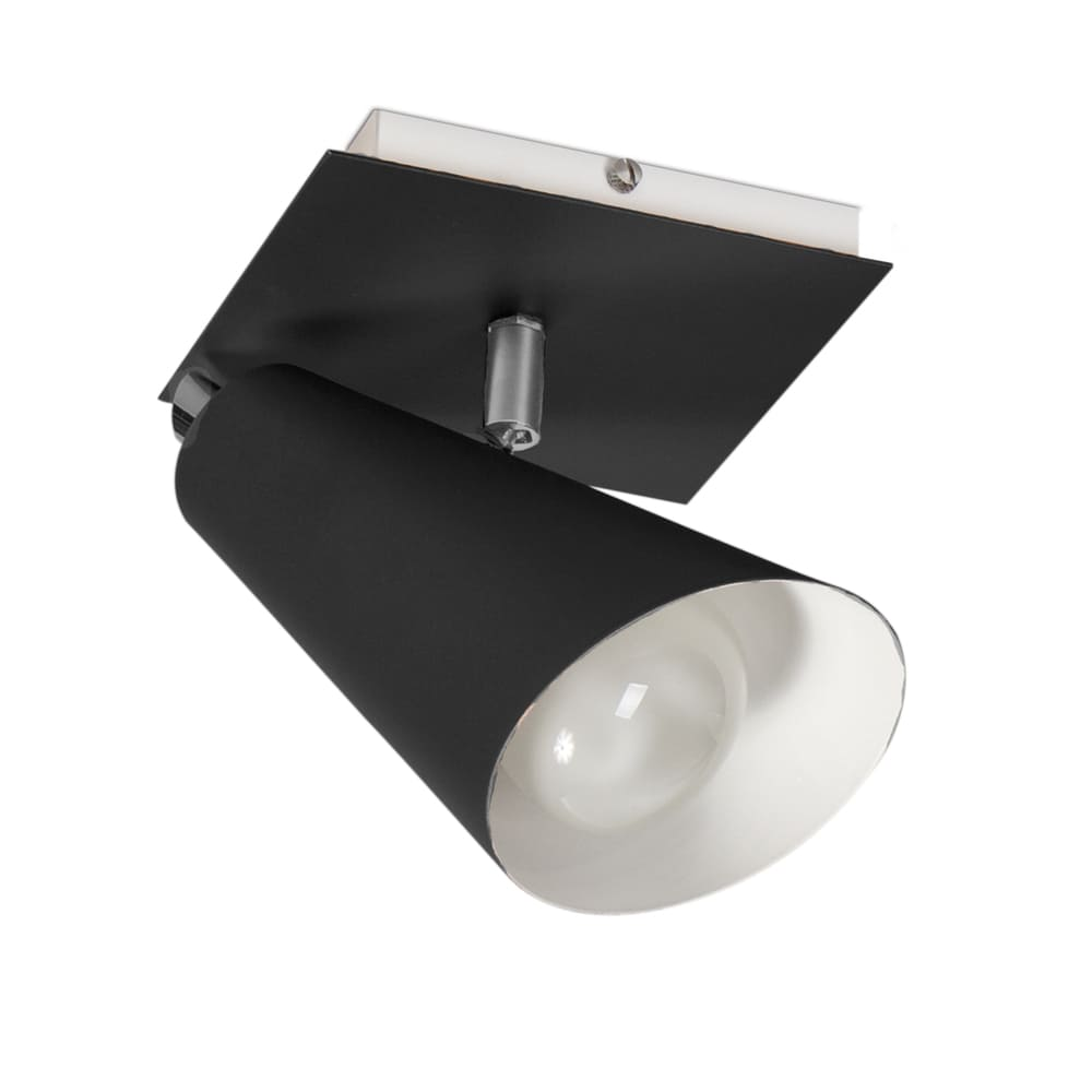 Spot De Sobrepor Para 1 Lâmpada E27 Design Pt01 Cor Preta Spot De Sobrepor Para 1 Lâmpada E27 Design Pt01 Cor Preta
