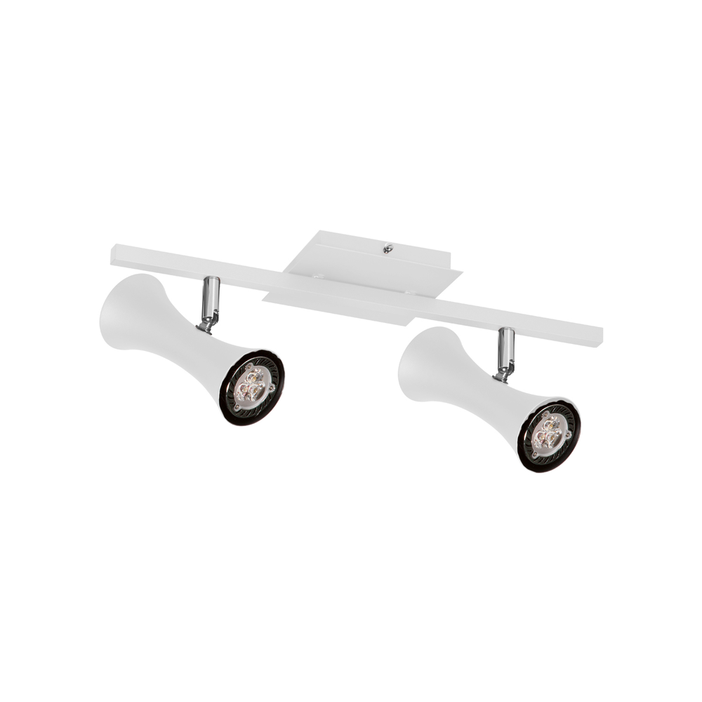 Spot De Sobrepor Para 2 Lâmpadas Gu10 Cor Spt 7912 Branca Spot De Sobrepor Para 2 Lâmpadas Gu10 Cor Spt 7912 Branca