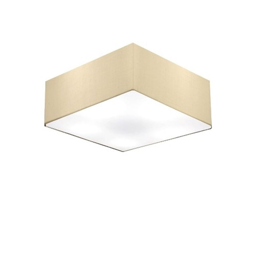 Plafon Quadrado Md-3050 Cúpula em Tecido 12/40x40cm Algodão Crú - Bivolt Plafon Quadrado Md-3050 Cúpula em Tecido 12/40x40cm Algodão Crú - Bivolt