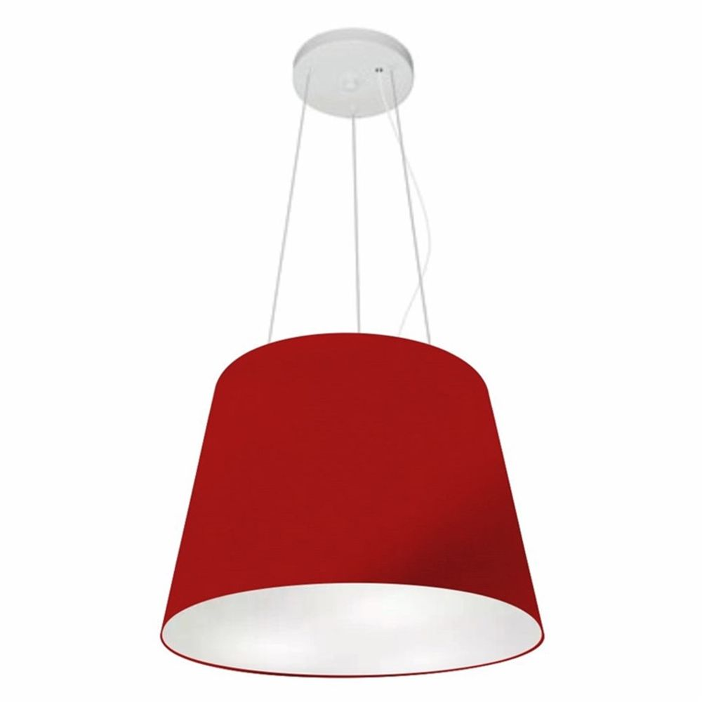 Pendente Cone Md-4152 Cúpula em Tecido 30/40x30cm Bordô - Bivolt Pendente Cone Md-4152 Cúpula em Tecido 30/40x30cm Bordô - Bivolt