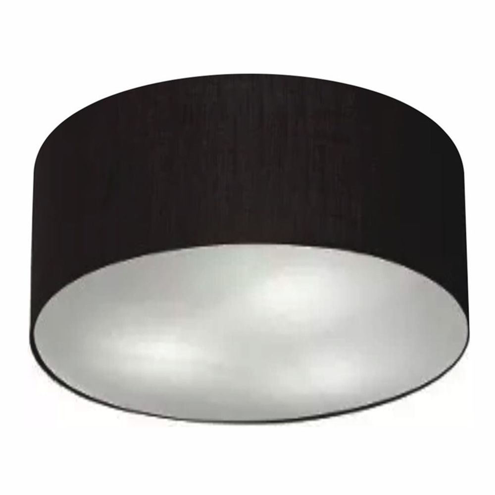 Plafon Cilíndrico Md-3058 Cúpula em Tecido 55x25cm Preto - Bivolt Plafon Cilíndrico Md-3058 Cúpula em Tecido 55x25cm Preto - Bivolt
