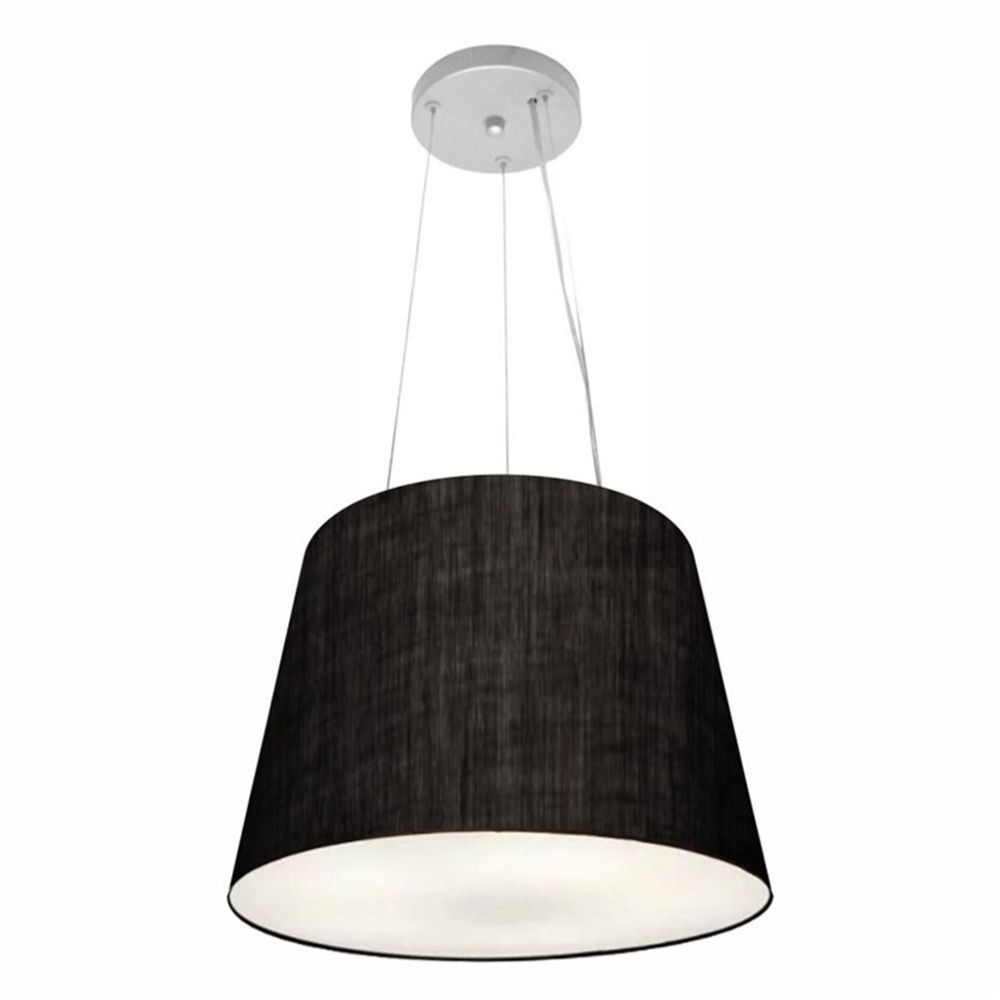 Pendente Cone Md-4152 Cúpula em Tecido 30/40x30cm Preto - Bivolt Pendente Cone Md-4152 Cúpula em Tecido 30/40x30cm Preto - Bivolt