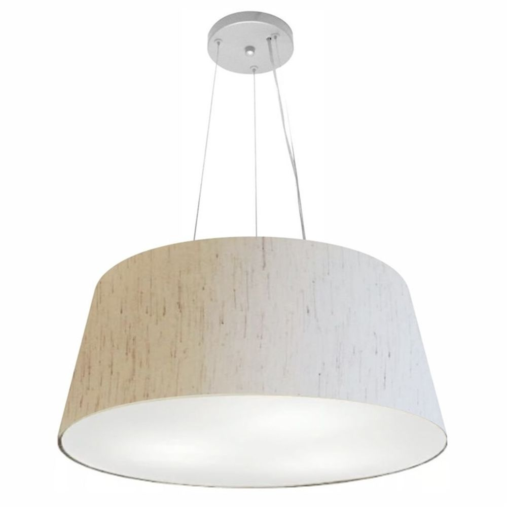 Pendente Cone Md-4062 Cúpula em Tecido 25-60x50cm Linho Bege - Bivolt Pendente Cone Md-4062 Cúpula em Tecido 25-60x50cm Linho Bege - Bivolt