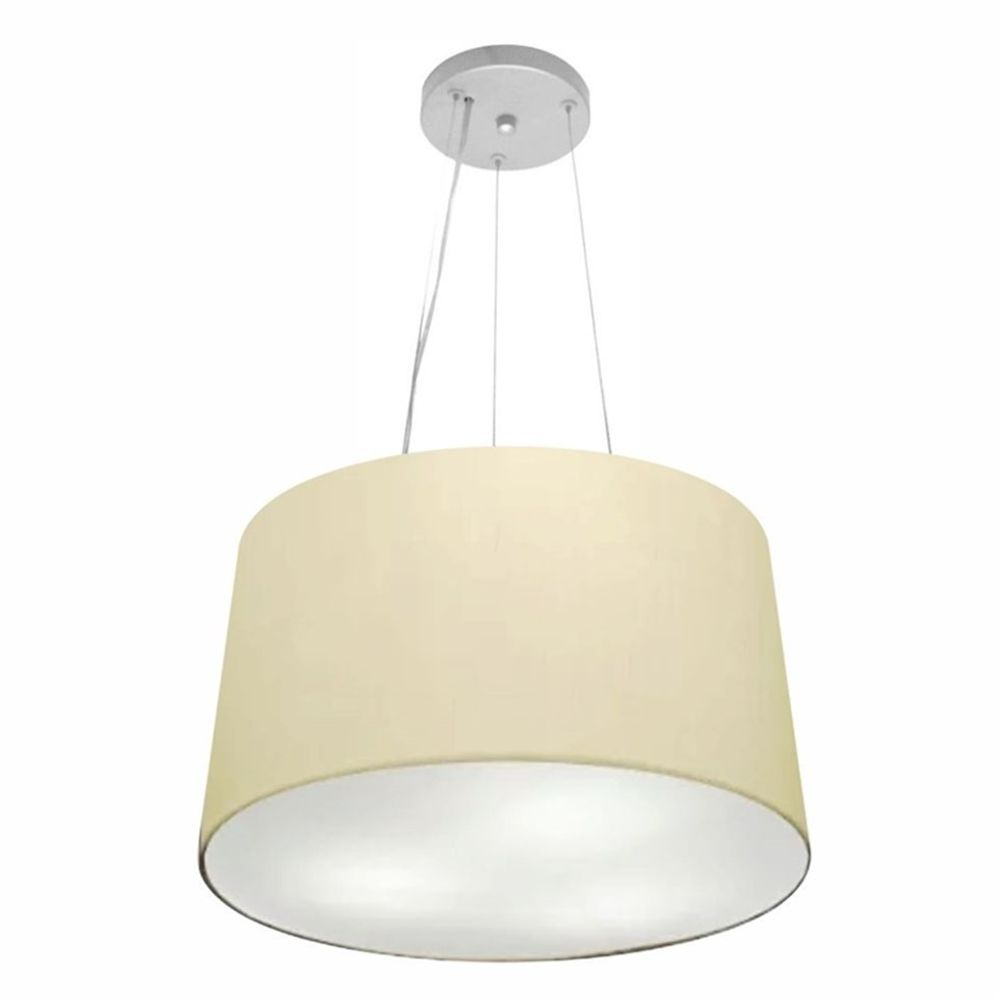 Pendente Cone Md-4153 Cúpula em Tecido 30-45x40cm Algodão Crú - Bivolt Pendente Cone Md-4153 Cúpula em Tecido 30-45x40cm Algodão Crú - Bivolt