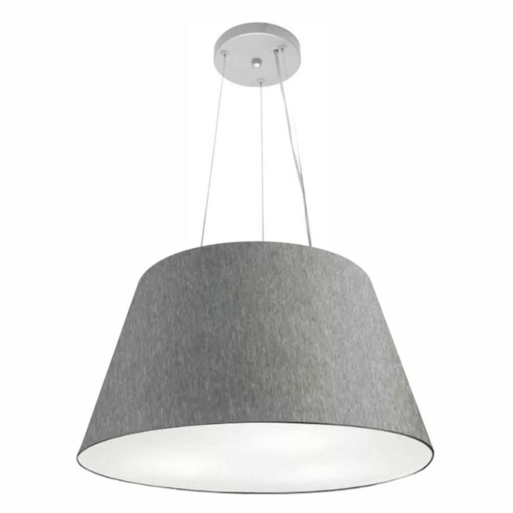Pendente Cone Md-4141 Cúpula em Tecido 30-50x35cm Rústico Cinza - Bivolt Pendente Cone Md-4141 Cúpula em Tecido 30-50x35cm Rústico Cinza - Bivolt