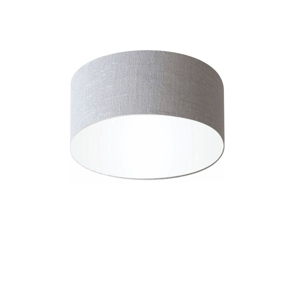 Plafon Cilíndrico Md-3010 Cúpula em Tecido 30x12cm Rústico Cinza - Bivolt Plafon Cilíndrico Md-3010 Cúpula em Tecido 30x12cm Rústico Cinza - Bivolt