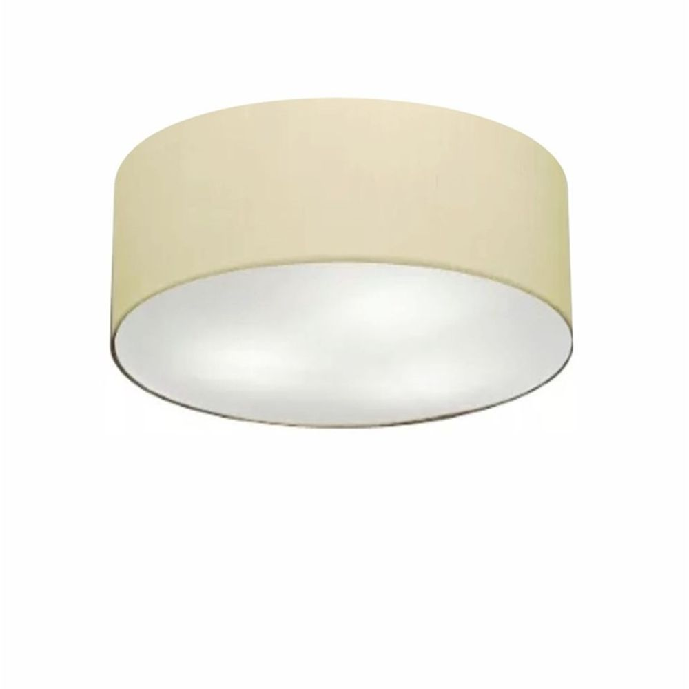 Plafon Cilíndrico Md-3005 Cúpula em Tecido 40x12cm Algodão Crú - Bivolt Plafon Cilíndrico Md-3005 Cúpula em Tecido 40x12cm Algodão Crú - Bivolt