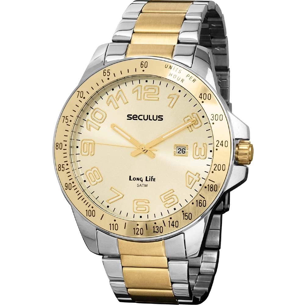 Relógio Seculus Masculino Long Life 20854GPSVBA1 Relógio Seculus Masculino Long Life 20854GPSVBA1