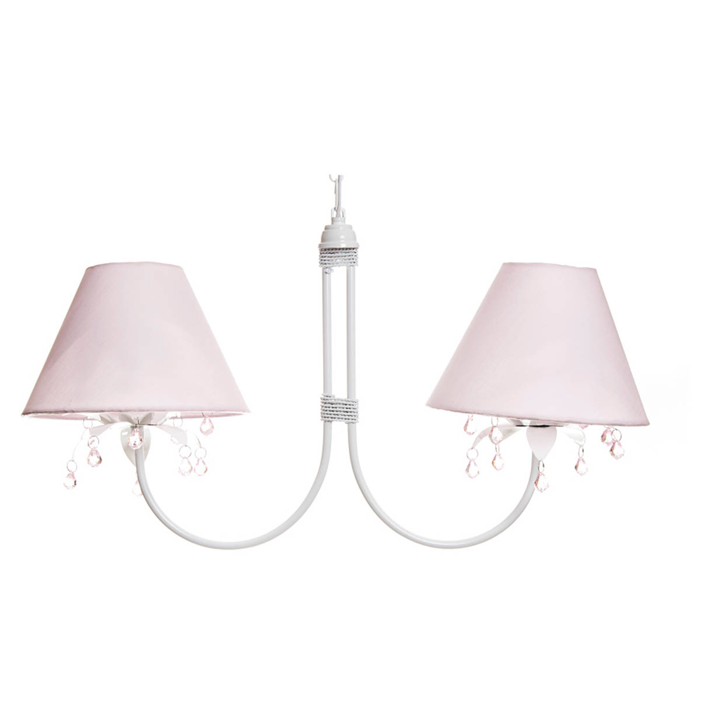 Lustre 2L Primavera Rosa Quarto Bebê Infantil Menina