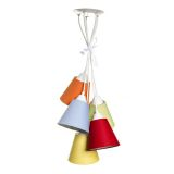 Pendente Com 5 Cúpulas Coloridas Quarto Bebê Infantil Pendente Com 5 Cúpulas Coloridas Quarto Bebê Infantil