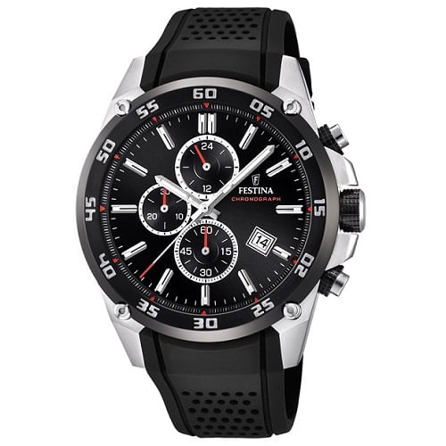 Relógio Festina Originals Masculino Borracha Preta Relógio Festina Originals Masculino Borracha Preta