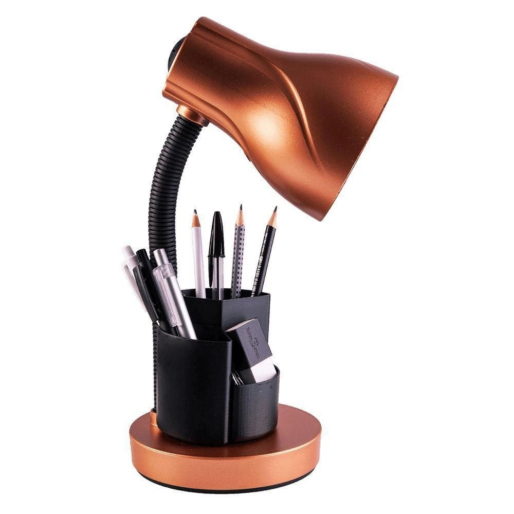 Luminária de Mesa Spiralle Cobre Porta Lápis E27 Bivolt Luminária de Mesa Spiralle Cobre Porta Lápis E27 Bivolt