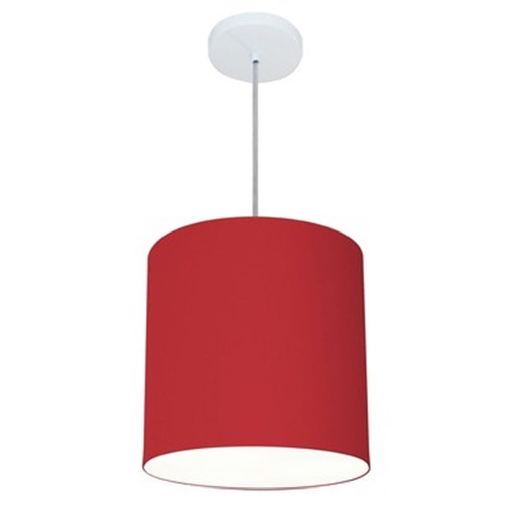 Pendente Cilíndrico Md-4036 Cúpula em Tecido 30x31cm Bordô - Bivolt Pendente Cilíndrico Md-4036 Cúpula em Tecido 30x31cm Bordô - Bivolt
