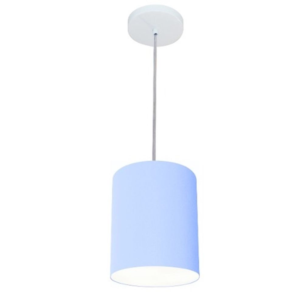 Pendente Cilíndrico Md-4012 Cúpula em Tecido 18x25cm Azul Bebê - Bivolt Pendente Cilíndrico Md-4012 Cúpula em Tecido 18x25cm Azul Bebê - Bivolt