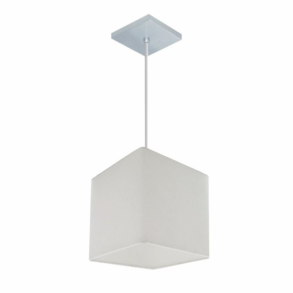 Pendente Quadrado Md-4223 Cúpula em Tecido 15/13x13cm Branco - Bivolt Pendente Quadrado Md-4223 Cúpula em Tecido 15/13x13cm Branco - Bivolt
