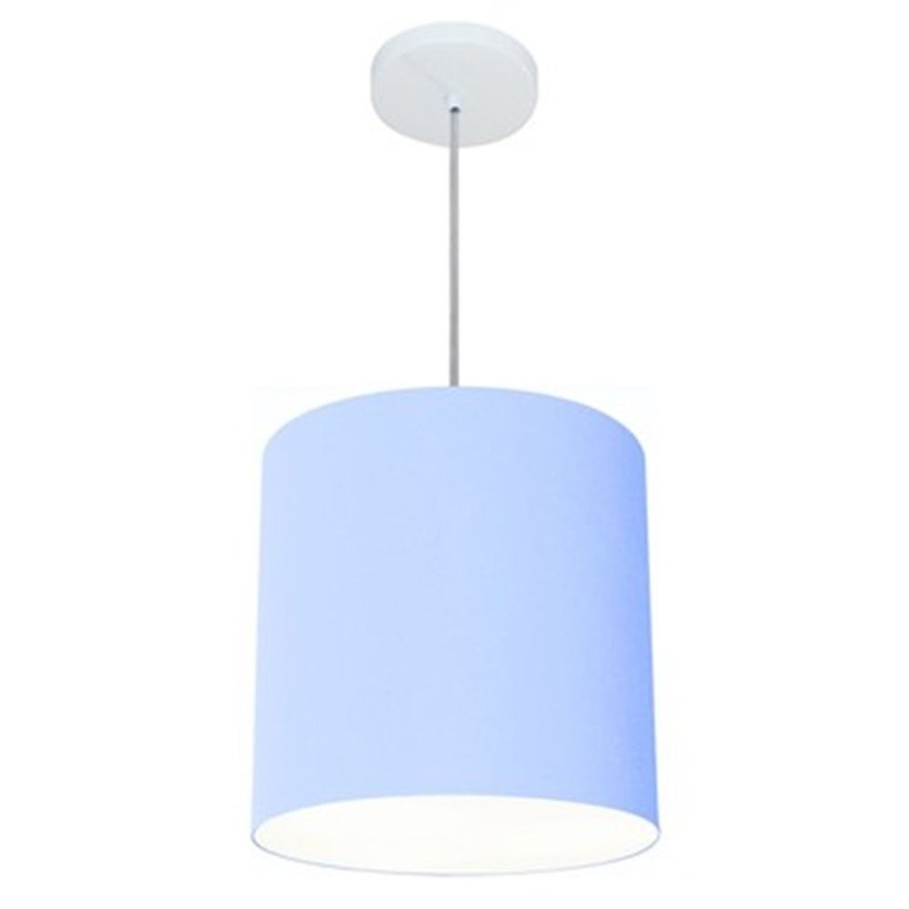 Pendente Cilíndrico Md-4036 Cúpula em Tecido 30x31cm Azul Bebê - Bivolt Pendente Cilíndrico Md-4036 Cúpula em Tecido 30x31cm Azul Bebê - Bivolt