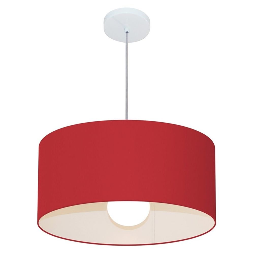 Pendente Cilíndrico 4052 Cúpula em Tecido 50x21cm Bordô - Bivolt Pendente Cilíndrico 4052 Cúpula em Tecido 50x21cm Bordô - Bivolt