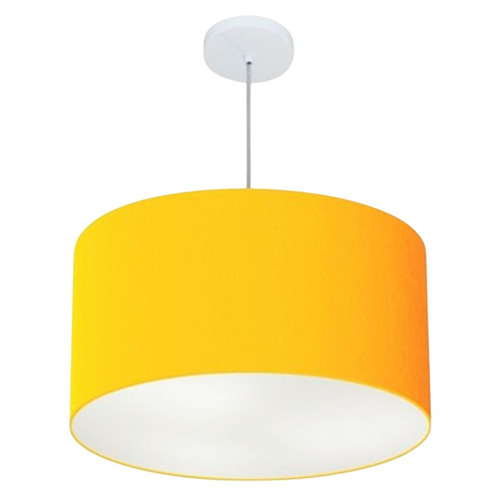 Pendente Cilíndrico Md-4101 Cúpula em Tecido 60x30cm Laranja - Bivolt Pendente Cilíndrico Md-4101 Cúpula em Tecido 60x30cm Laranja - Bivolt