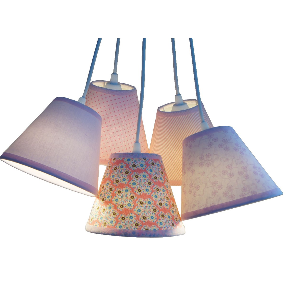Lustre Pendente Tons de Rosa Cacho Menina Lustre Pendente Tons de Rosa Cacho Menina