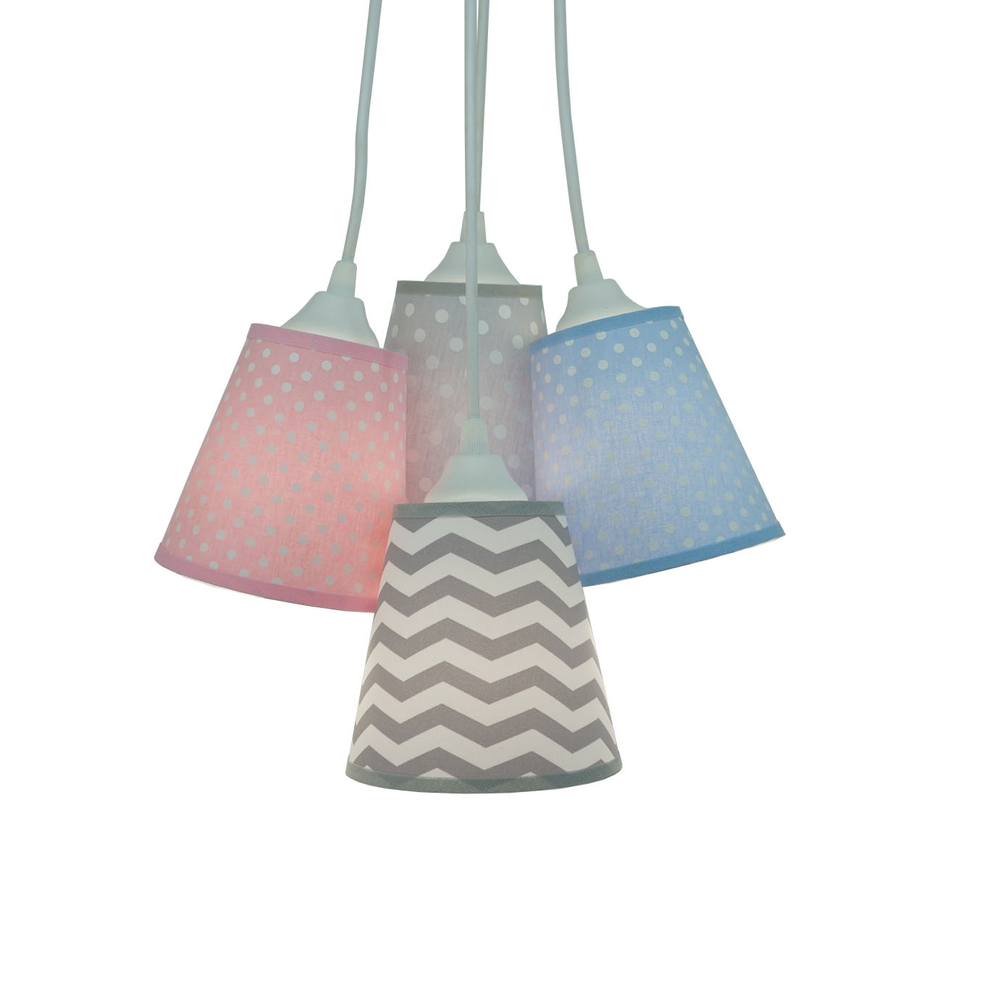 Lustre Pendente Luminária Bebê Cacho Poás e Chevron