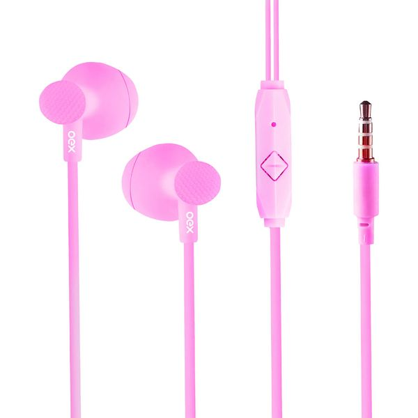 Fone de ouvido sweet com microfone - oexteen FN301 - rosa