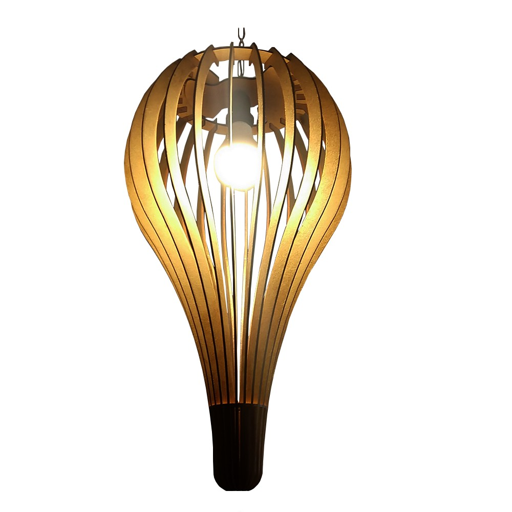 Lustre Luminária Pendente de Madeira MDF Mod. Capadócia Lustre Luminária Pendente de Madeira MDF Mod. Capadócia