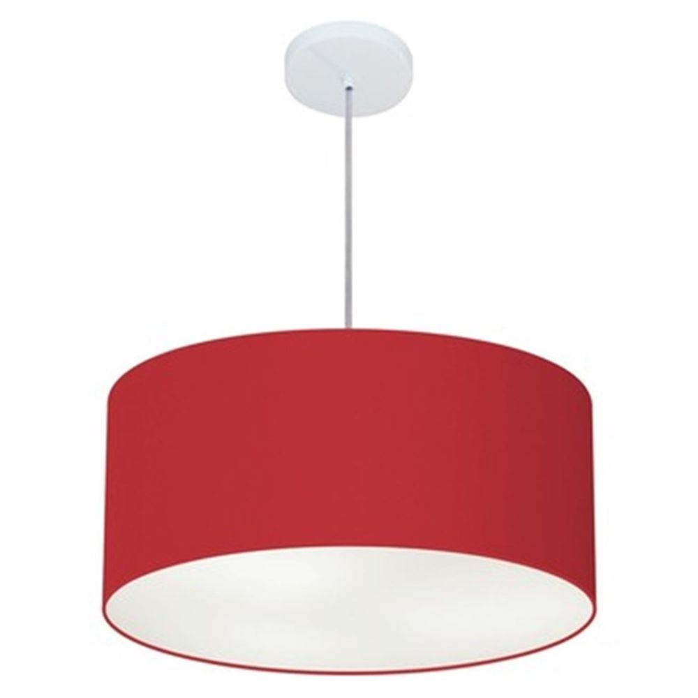 Pendente Cilíndrico Md-4100 Cúpula em Tecido 50x25cm Bordô - Bivolt Pendente Cilíndrico Md-4100 Cúpula em Tecido 50x25cm Bordô - Bivolt