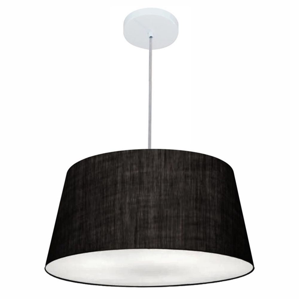 Pendente Cone Md-4050 Cúpula em Tecido 21-50x40cm Preto - Bivolt Pendente Cone Md-4050 Cúpula em Tecido 21-50x40cm Preto - Bivolt
