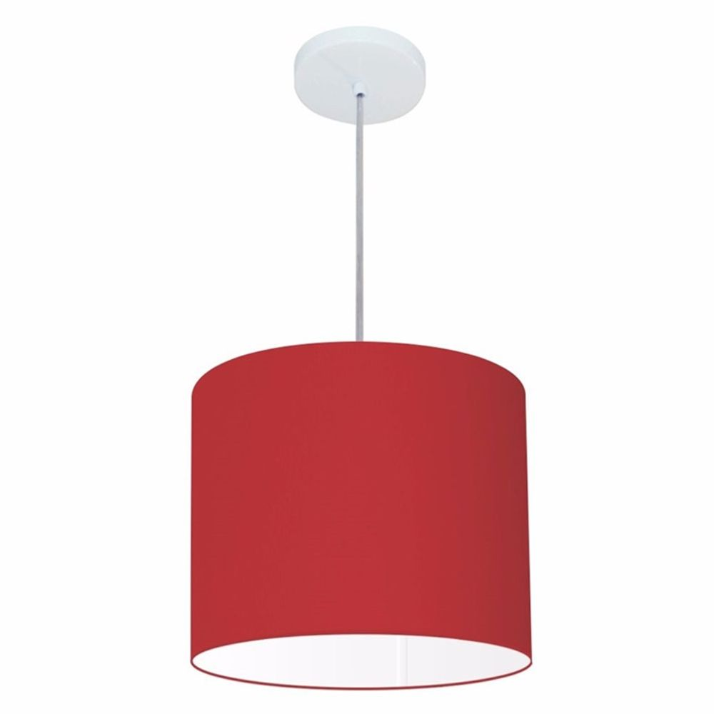 Pendente Cilíndrico Md-4143 Cúpula em Tecido 35x25cm Bordô - Bivolt Pendente Cilíndrico Md-4143 Cúpula em Tecido 35x25cm Bordô - Bivolt