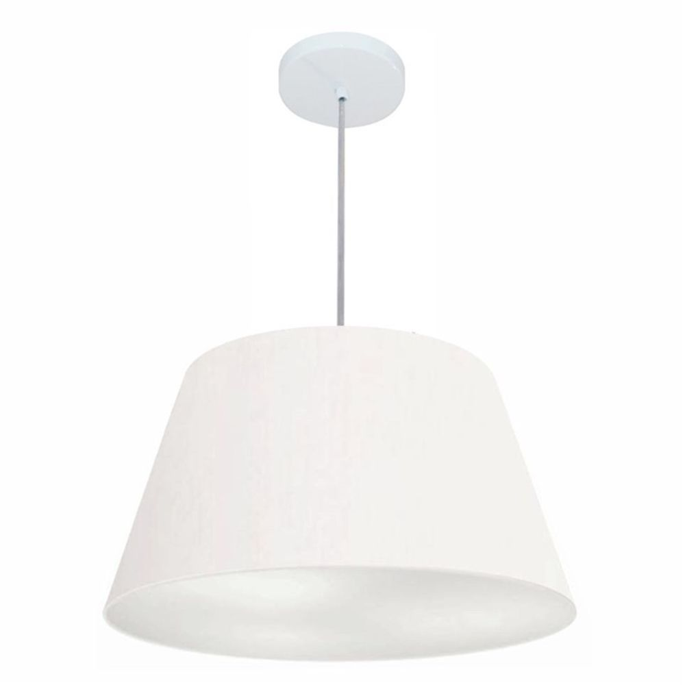 Pendente Cone Md-4248 Cúpula em Tecido 30-50x35cm Branco - Bivolt Pendente Cone Md-4248 Cúpula em Tecido 30-50x35cm Branco - Bivolt