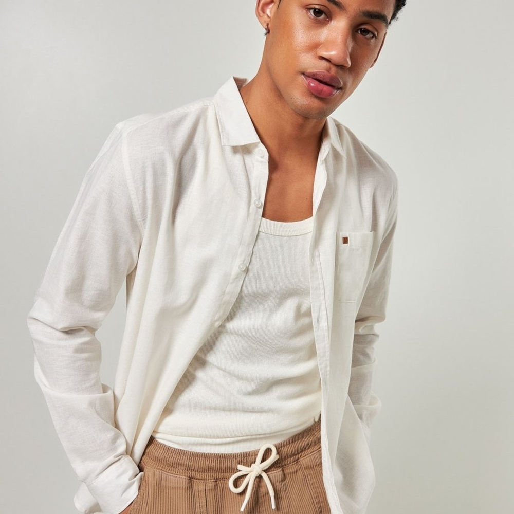 Camisa De Linho Off-White Camisa De Linho Off-White