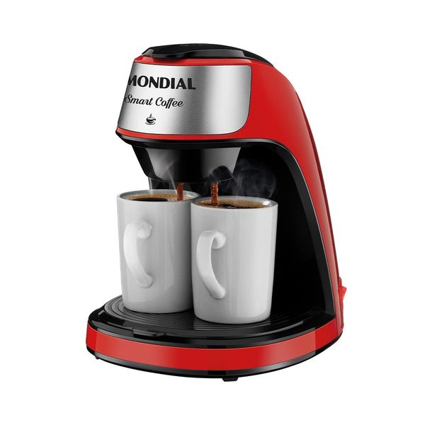 Cafeteira Elétrica Mondial Smart Coffee C-42-2X-B com 2 Xícaras Vermelha - 220V Cafeteira Elétrica Mondial Smart Coffee C-42-2X-B com 2 Xícaras Vermelha - 220V
