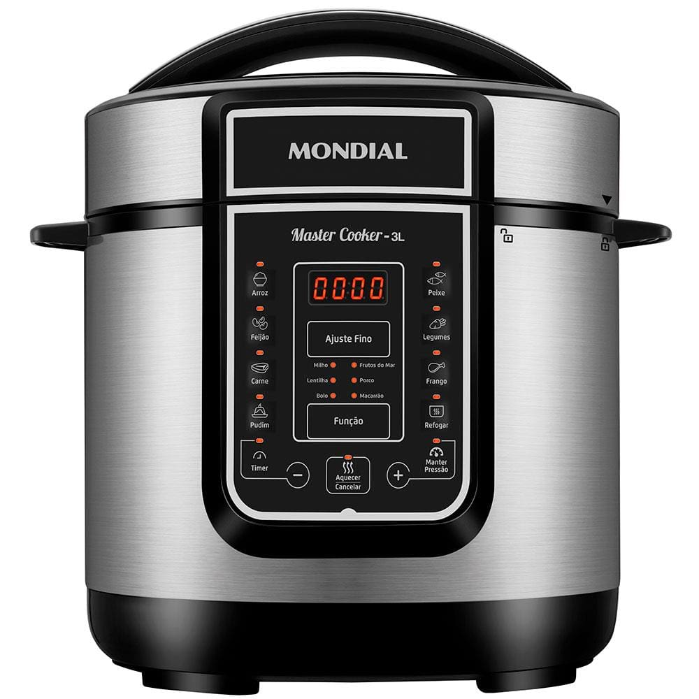Panela Elétrica de Pressão Mondial Digital Master Cooker PE-40 3L - Preta/Inox  - 220V