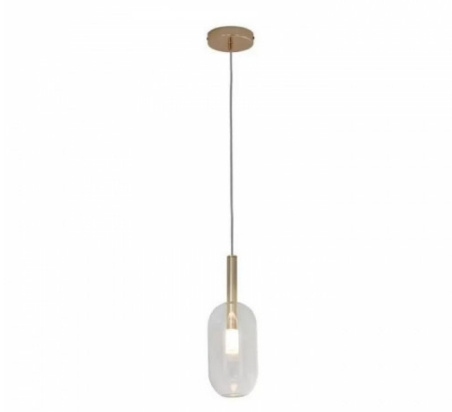 Pendente Remi 12X38Cm Vidro Acrilico E Metal Transparente - Hevvy