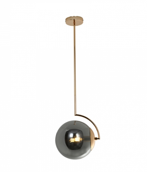 Pendente Orbis Smoky E Gold 1Xe27 - Hevvy Pendente Orbis Smoky E Gold 1Xe27 - Hevvy