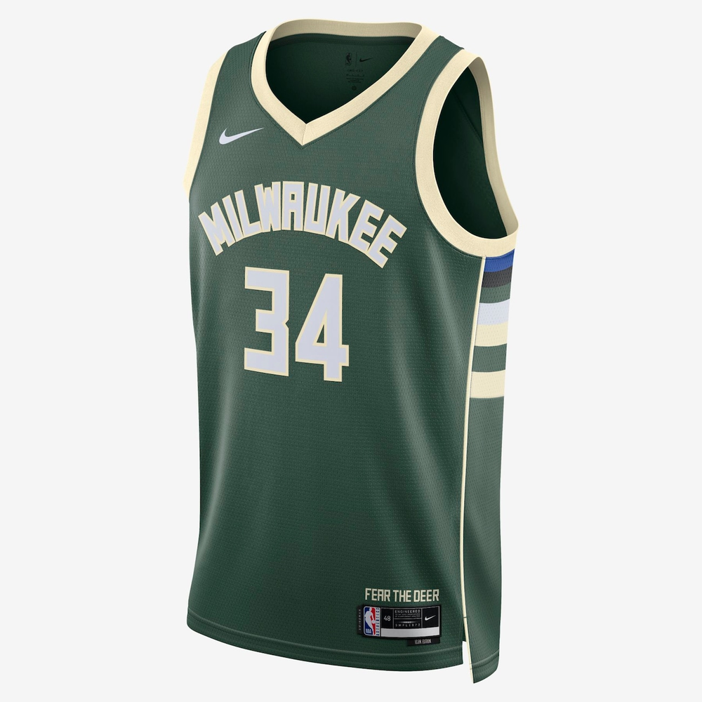 Regata Nike Milwaukee Bucks Icon Edition 2022/23 Masculina Regata Nike Milwaukee Bucks Icon Edition 2022/23 Masculina