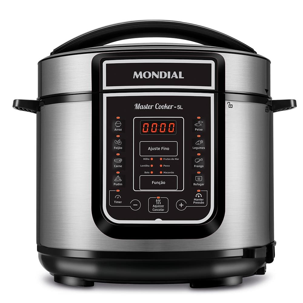 Panela Elétrica de Pressão Mondial Digital Master Cooker PE-38 5L - Preta - 110V Panela Elétrica de Pressão Mondial Digital Master Cooker PE-38 5L - Preta - 110V