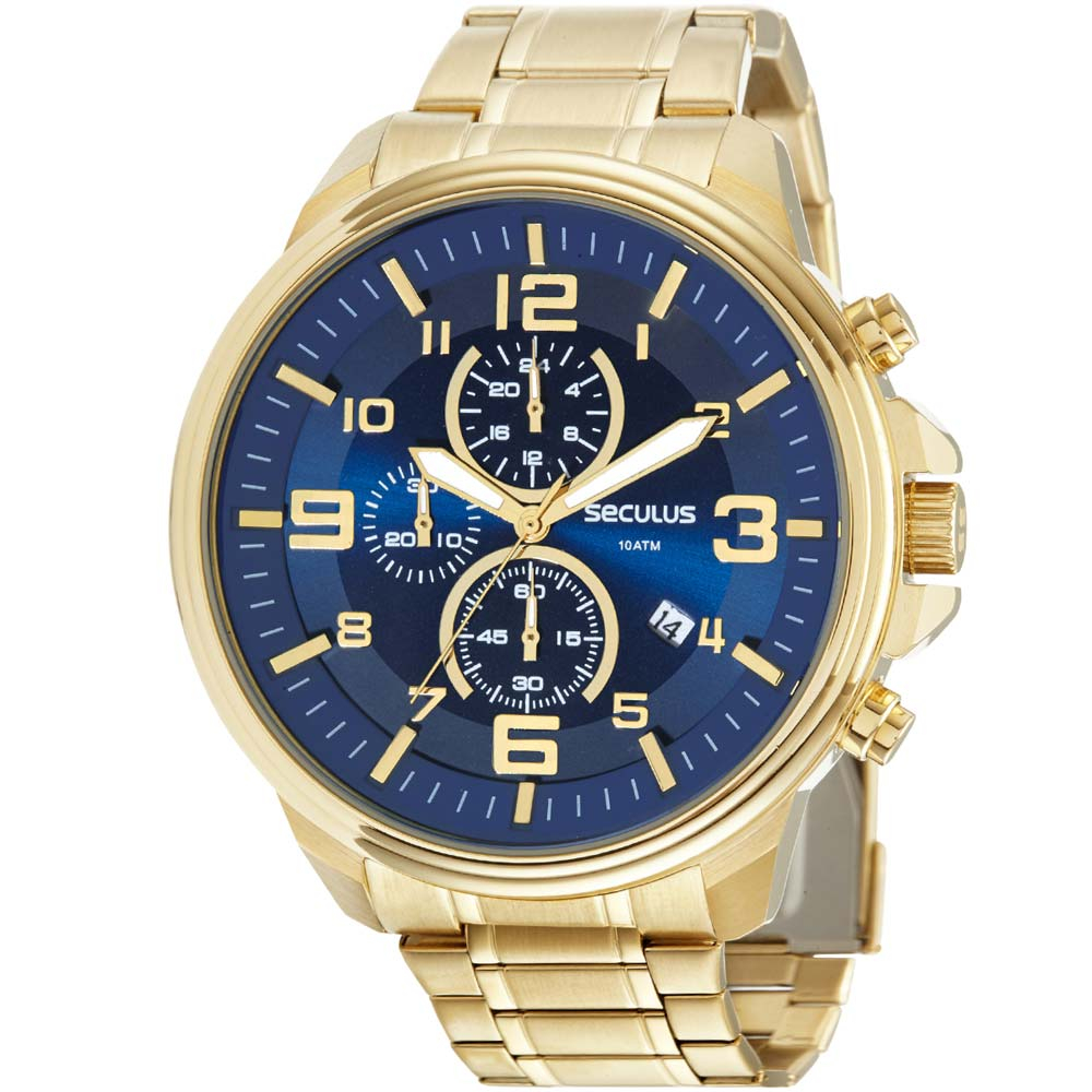 Relógio Seculus Masculino Cronógrafo 44107GPSVDA3 Relógio Seculus Masculino Cronógrafo 44107GPSVDA3