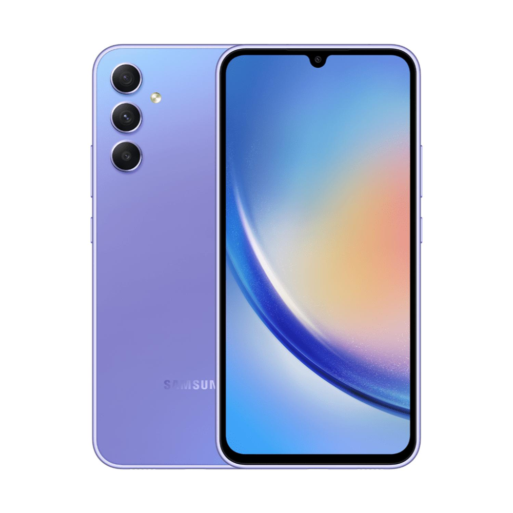 Smartphone Samsung Galaxy A34 5G Violeta 128GB, 6GB, Processador Octa-Core, Câmera Tripla Traseira, Selfie de 13MP, Tela Infinita de 6.6" 120Hz